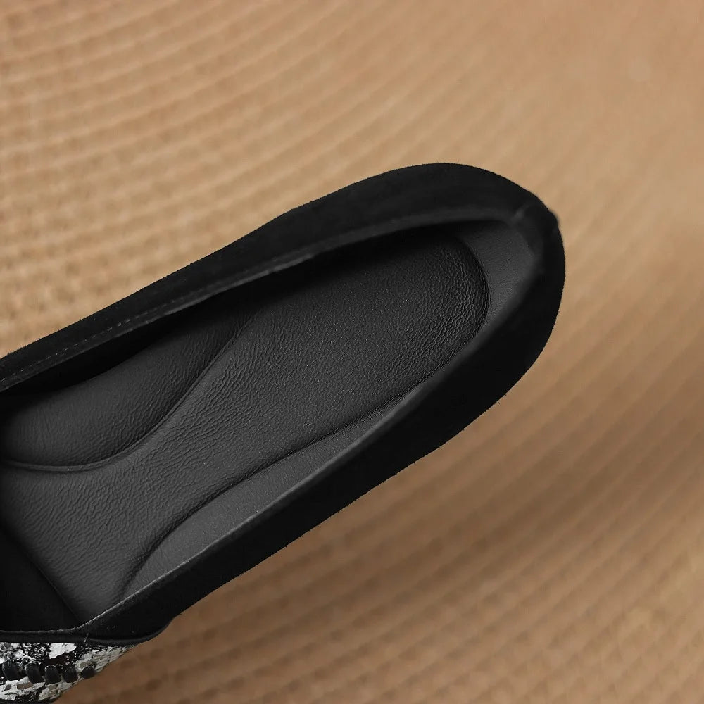 Women Handmade Genuine Leather Soft comfortable Low Heels Sexy Pointed Toe Elegant Dress Designer Trend 34-40