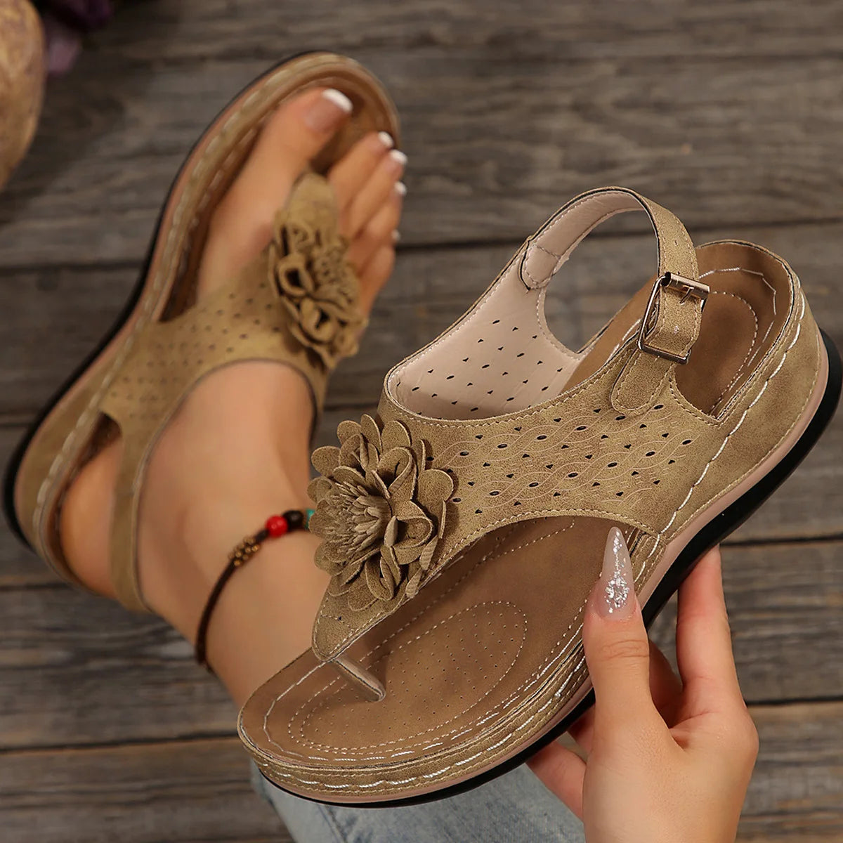 Summer Fashion Platform Wedges Buckle Strap Sandals Casual Beach