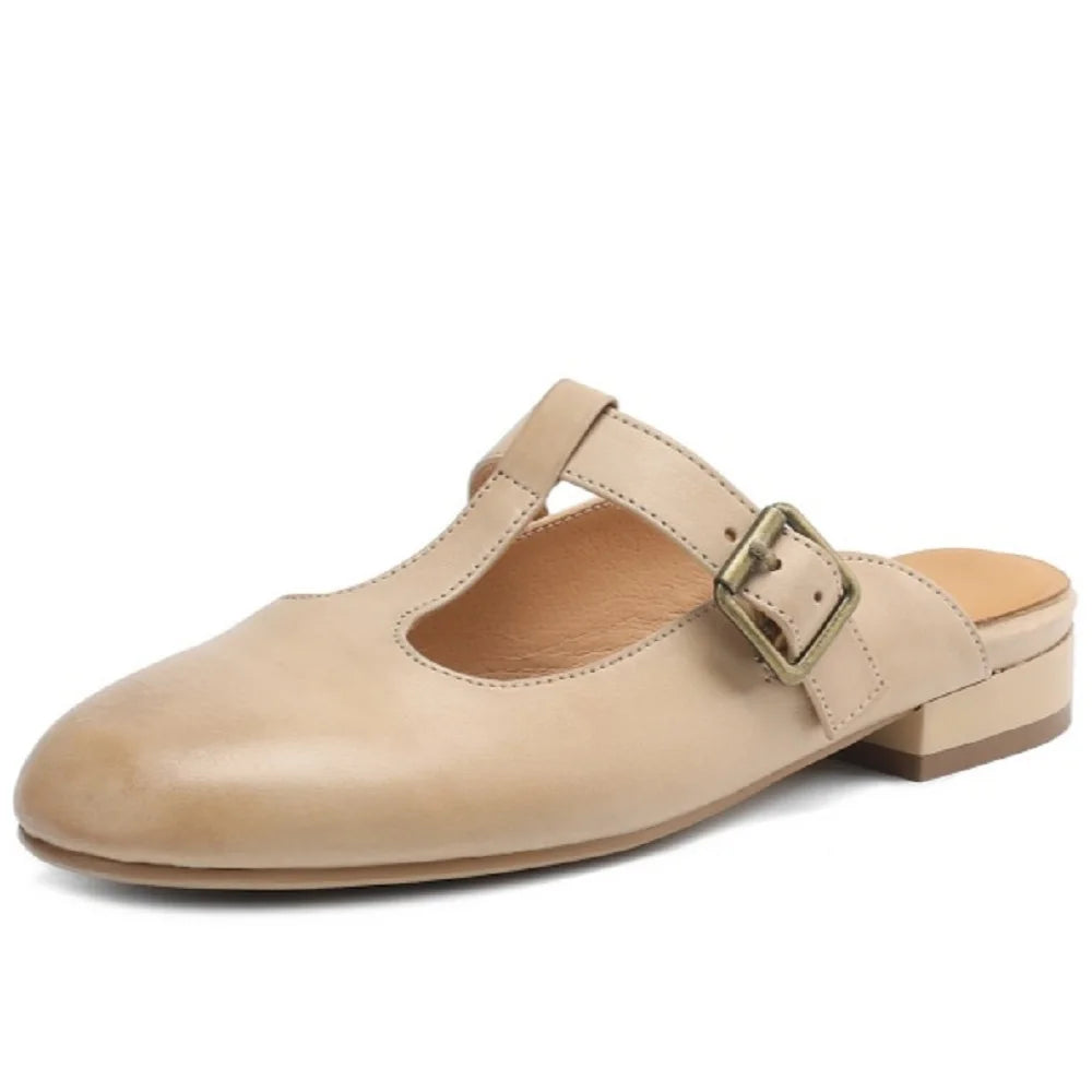 Handmade Genuine Leather Women Loafers Trend Vintage Suede Loafers Women's Casual British Style Flat Shoes 34-40