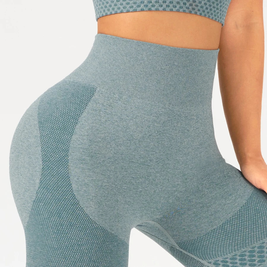 2 pcs/set Tee High Waist Yoga Leggings Set Seamless Workout Outfit Sportswear Woman Gym Yoga Clothes Womens Tracksuit Activewear