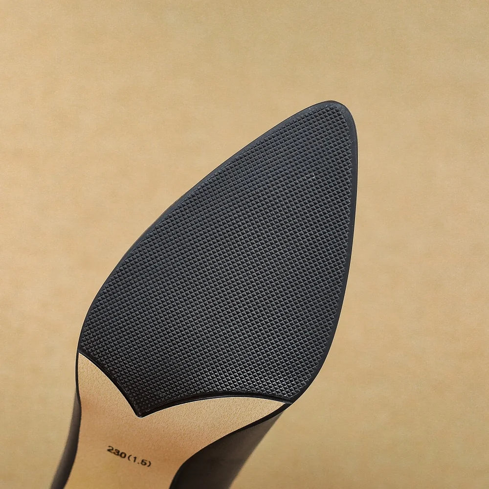 Handmade Genuine Leather Women's Soft and comfortable Ankle Boots Unique heel Luxury Minimalist Shoes 33-43