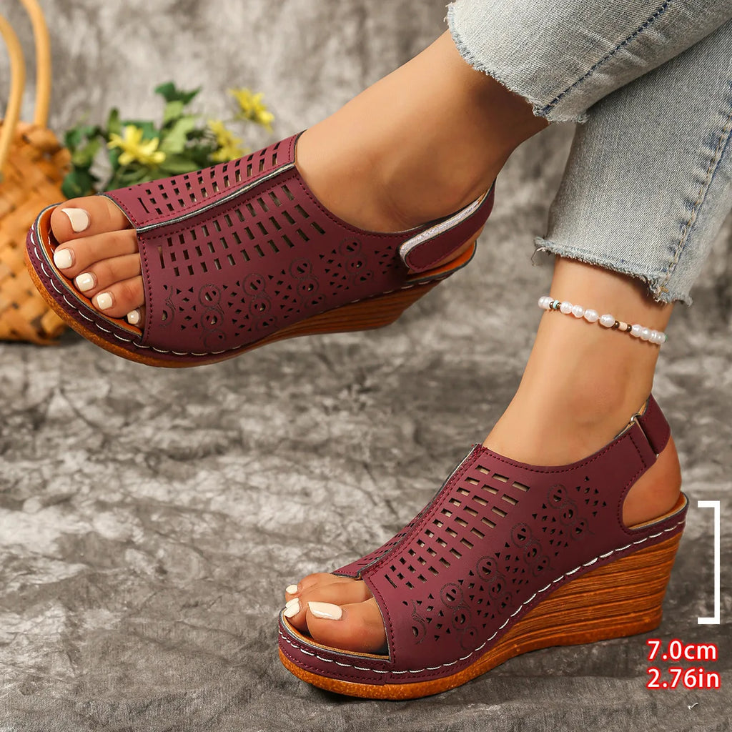 Shoes for Women 2026 Summer Fashion Platform Wedges Comfortable