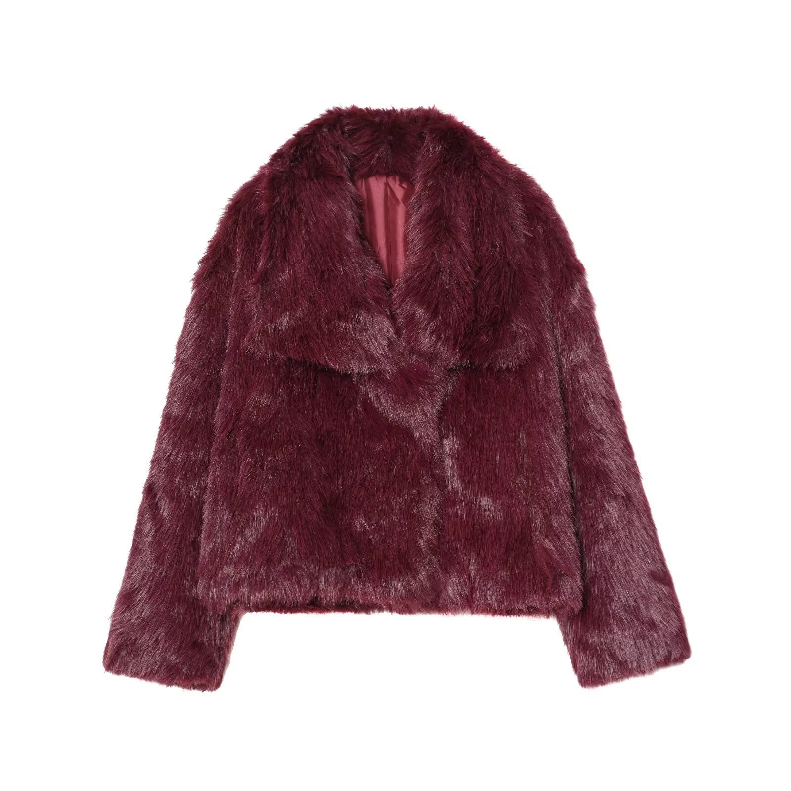 European and American style winter new loose collar French socialite imitation mink fur faux fur effect short jacket