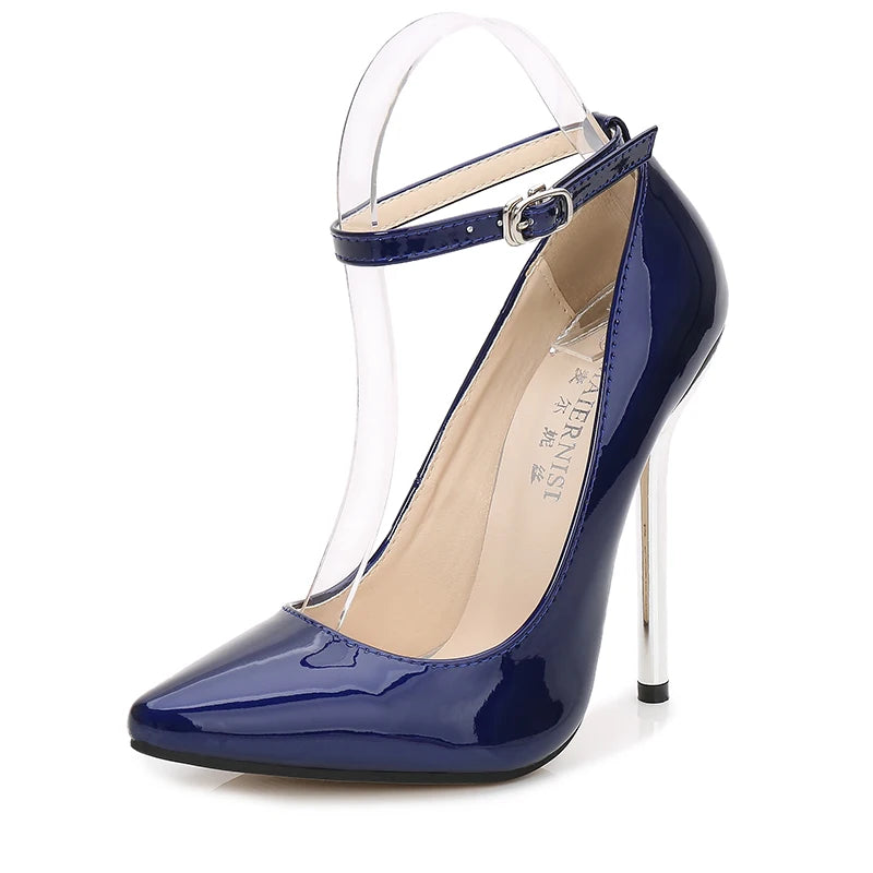 Sexy Ankle Strap High Heels Pumps Shoes Woman
