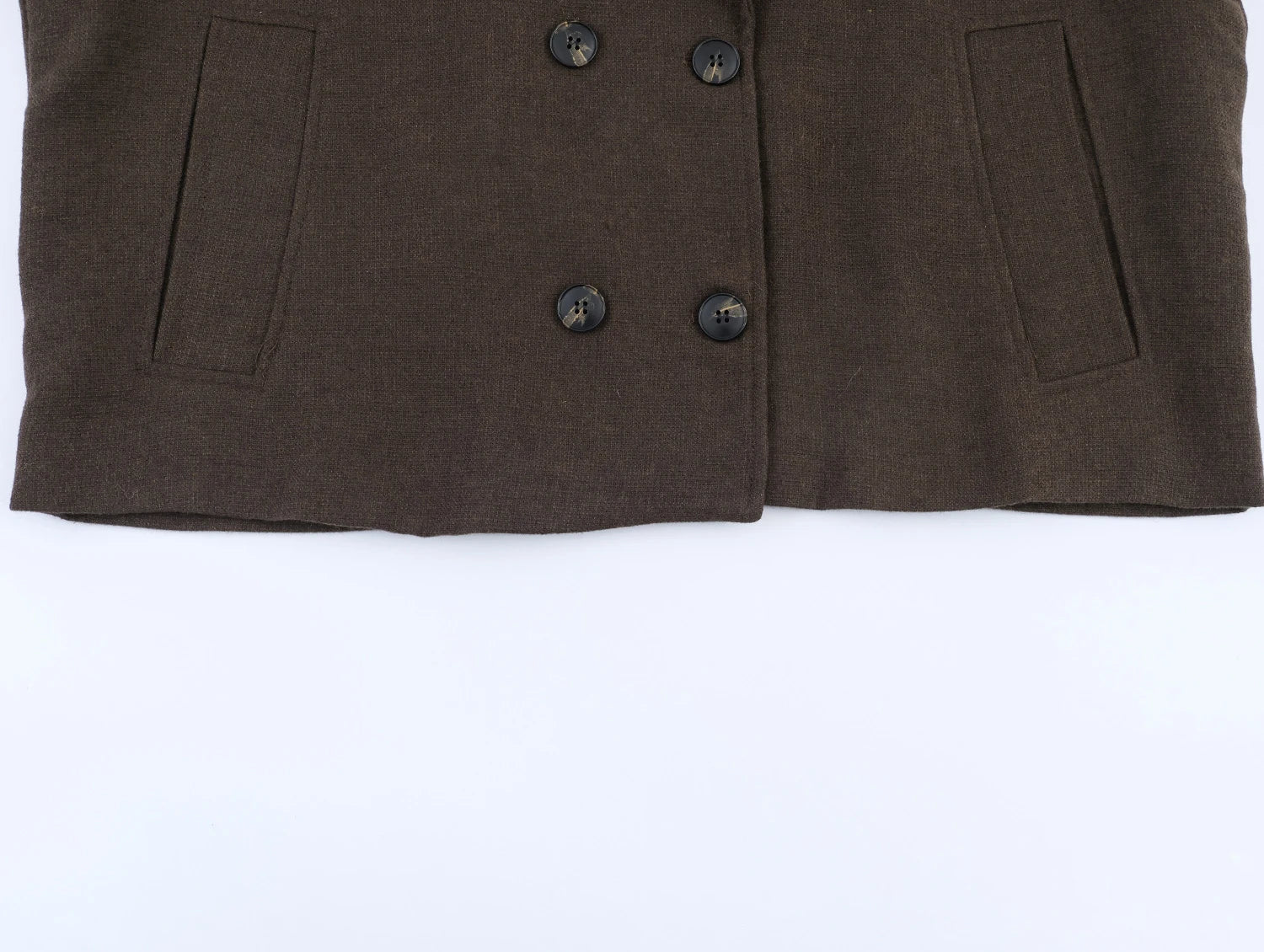 European and American style 2026 spring new product women's collar long sleeved double breasted short coat jacket