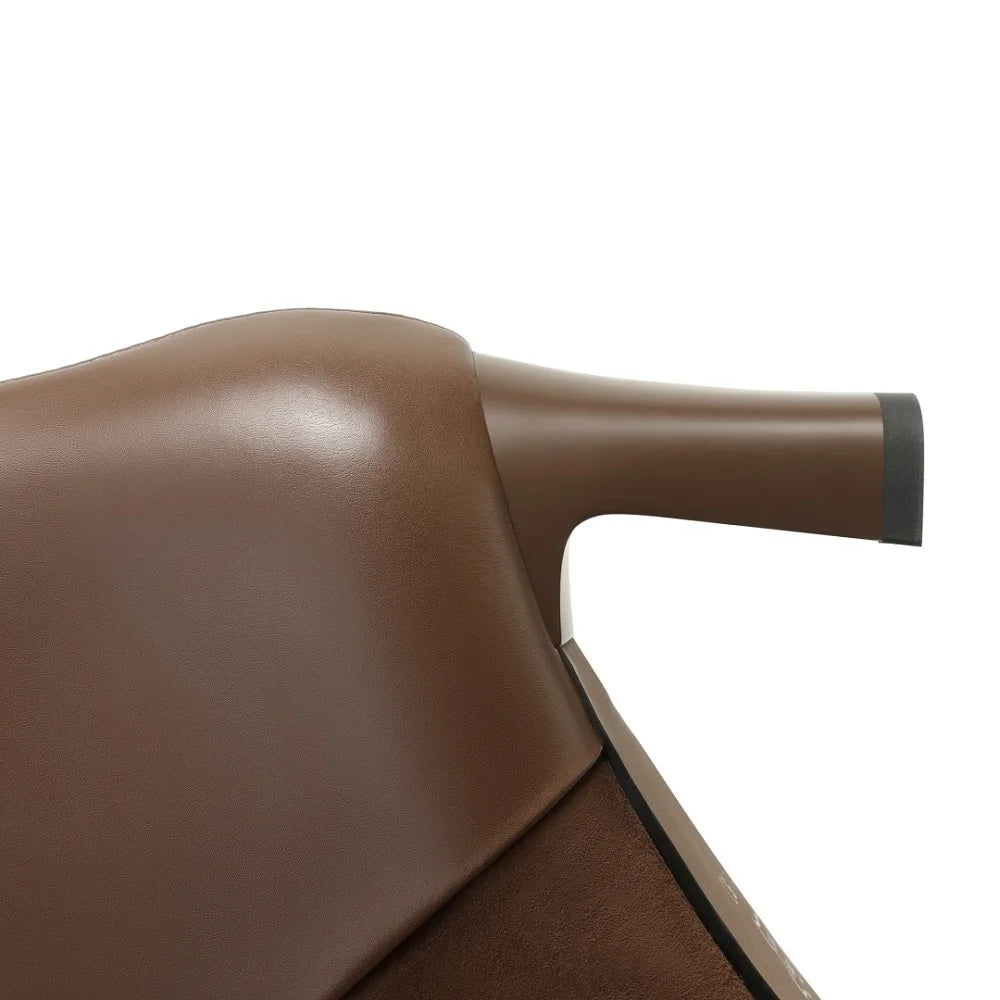 new Handmade cow leather mix color side zip pointed toe short booties high quality soft comfort shoes 34-40