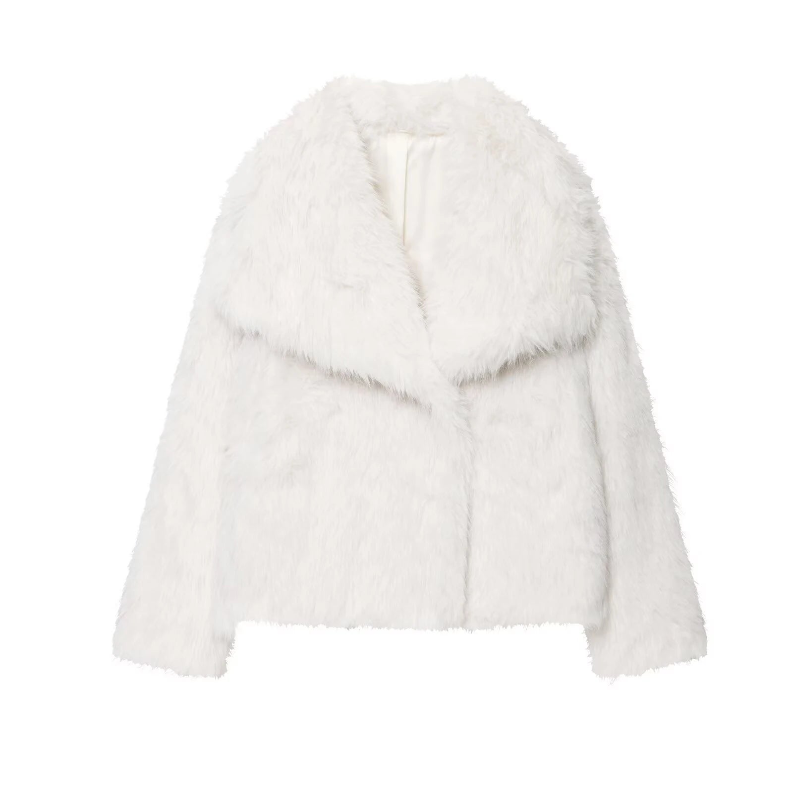 European and American style winter new loose collar French socialite imitation mink fur faux fur effect short jacket