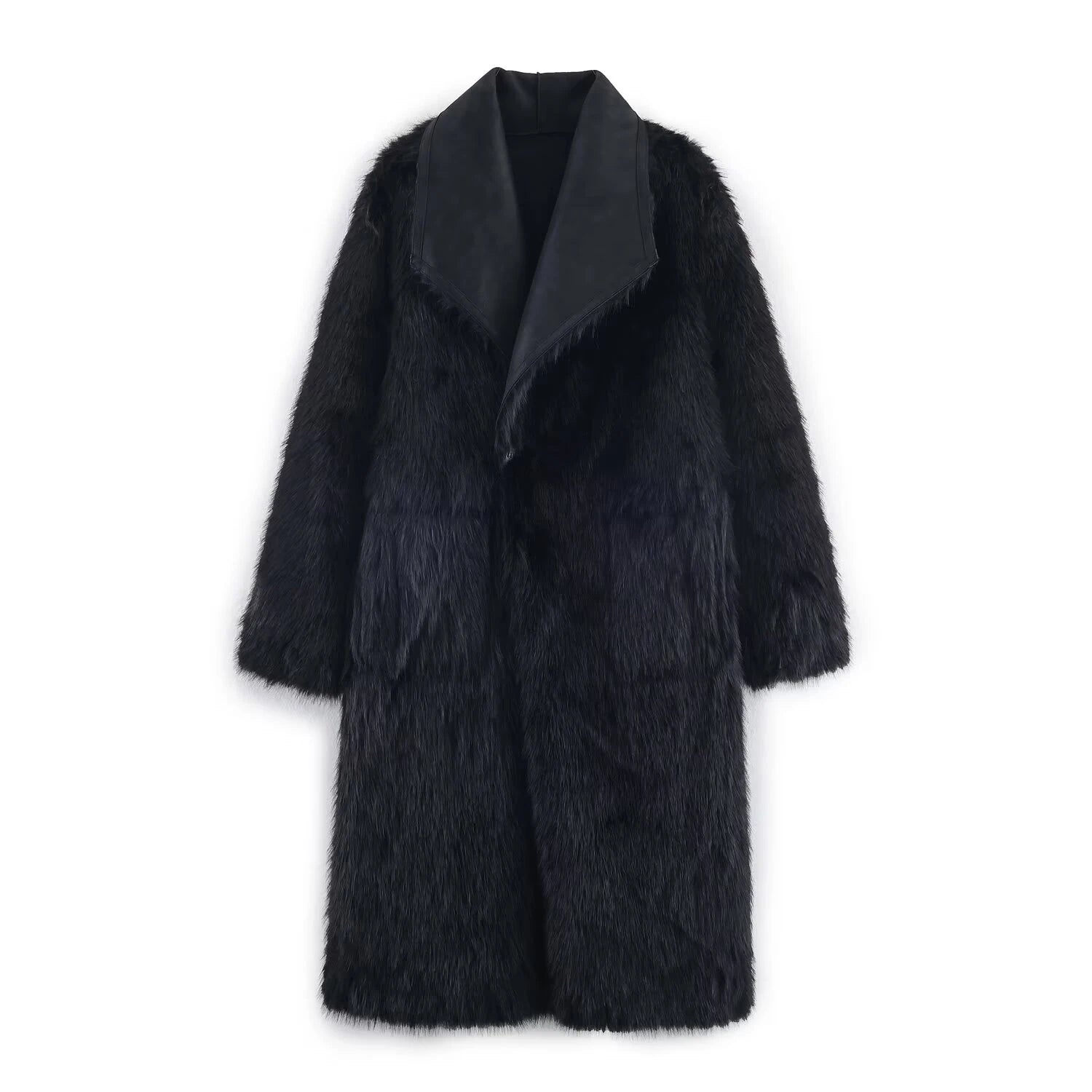 European and American style autumn new style loose double-sided double-sided wearing artificial fur effect coat jacket