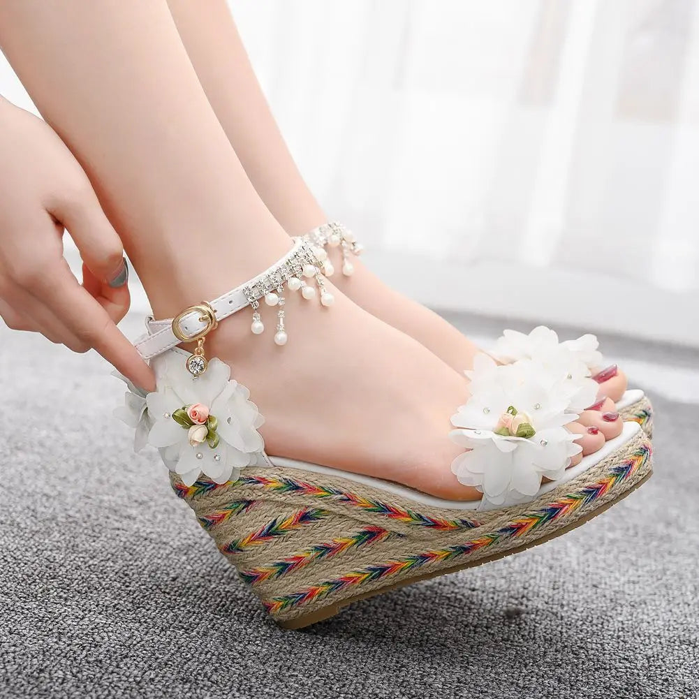 Plus Size 36-42 Shoes for Women Summer Elegant Women Platform Wedges Sandals Peep Toe Sandalias Mujer Women Sandals
