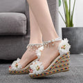 Plus Size 36-42 Shoes for Women Summer Elegant Women Platform Wedges Sandals Peep Toe Sandalias Mujer Women Sandals