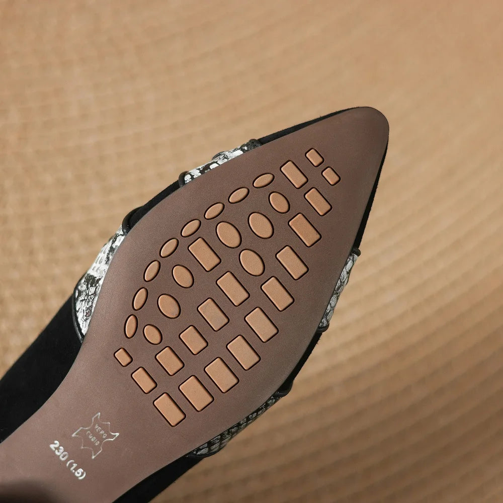 Women Handmade Genuine Leather Soft comfortable Low Heels Sexy Pointed Toe Elegant Dress Designer Trend 34-40