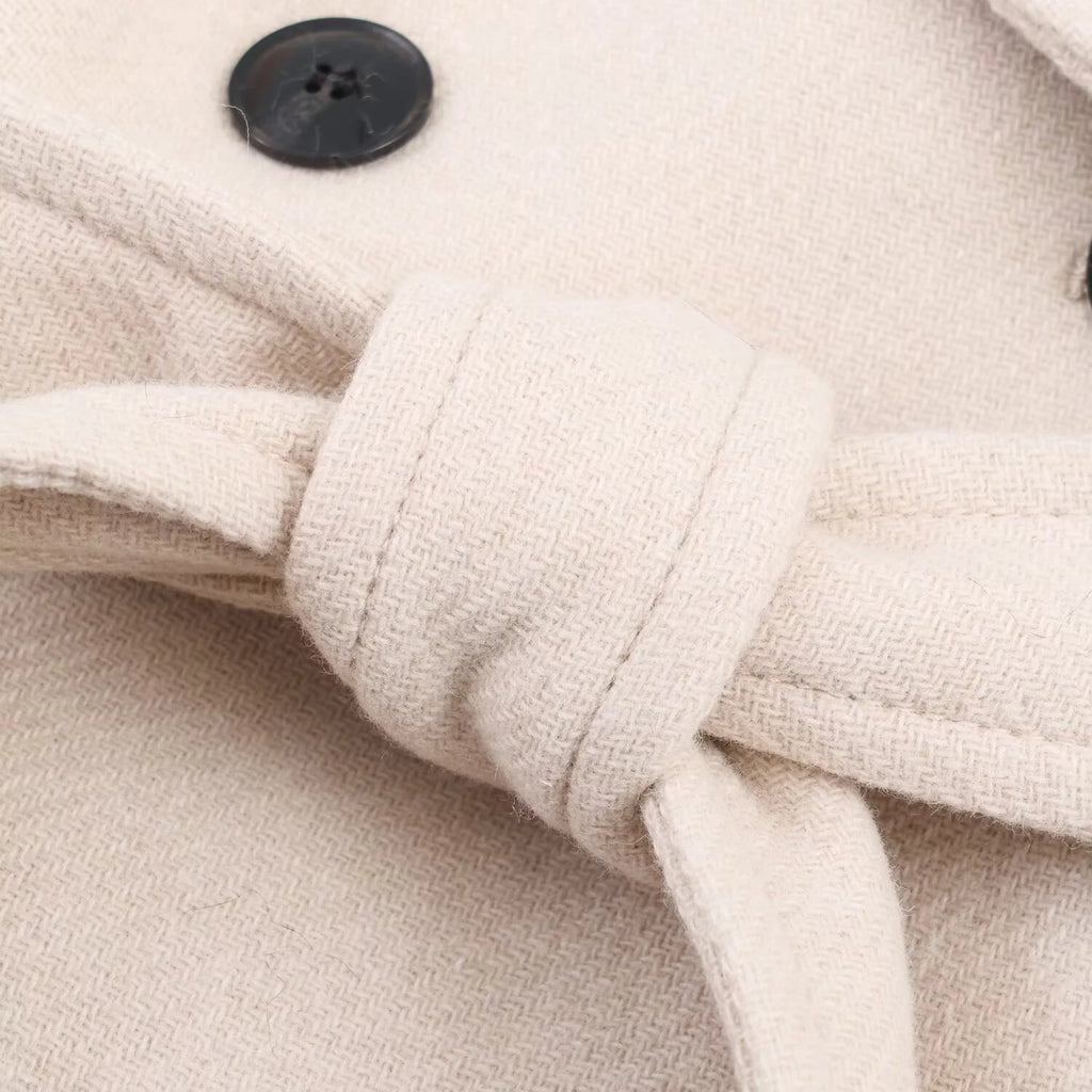 2025 autumn new women's clothing European and American style personalized belt long coat jacket