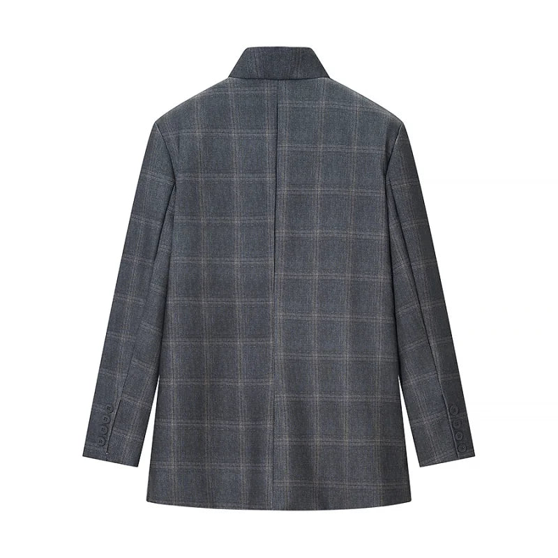 2026spring women's new products commuting all kinds of fashion slits design stand collar one button casual plett suit jacket