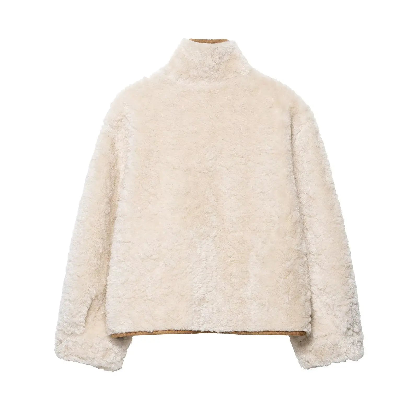 Women Fashion With Pockets Double-Sided Wear Jackets Casual High Neck Long Sleeves Female EleChic Lady Outfit