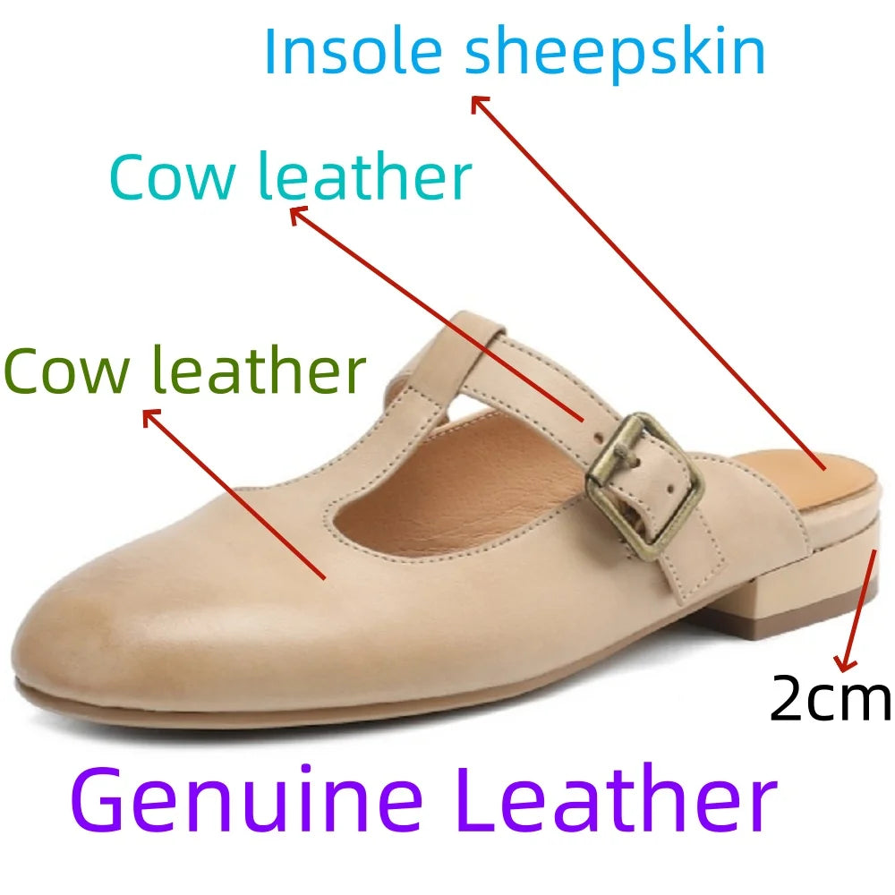 Handmade Genuine Leather Women Loafers Trend Vintage Suede Loafers Women's Casual British Style Flat Shoes 34-40