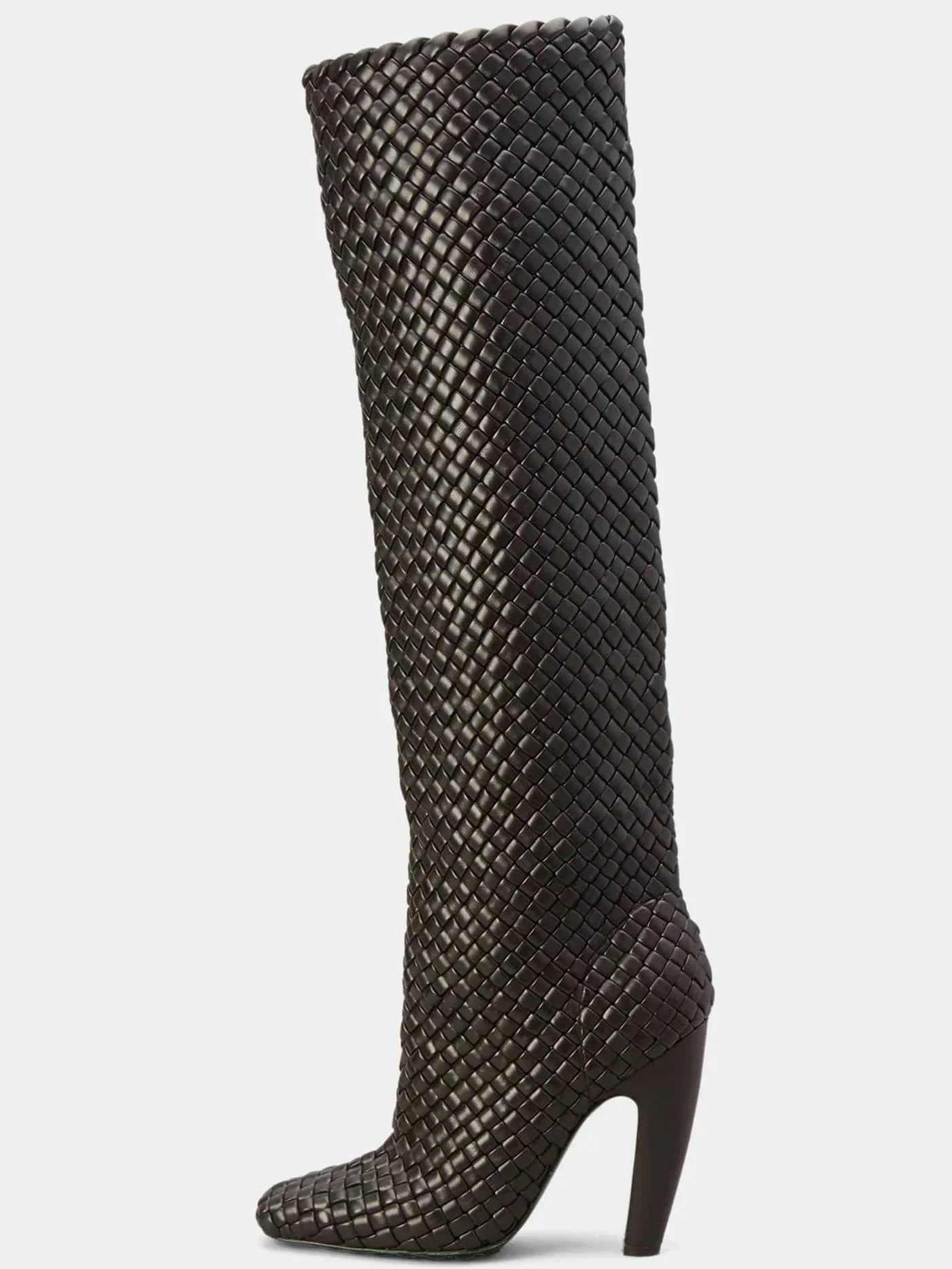 2026 Women's New Winter Coarse High Heels Knee Boots European and American Sexy Square Head Side Zipper Fashion Large Boots