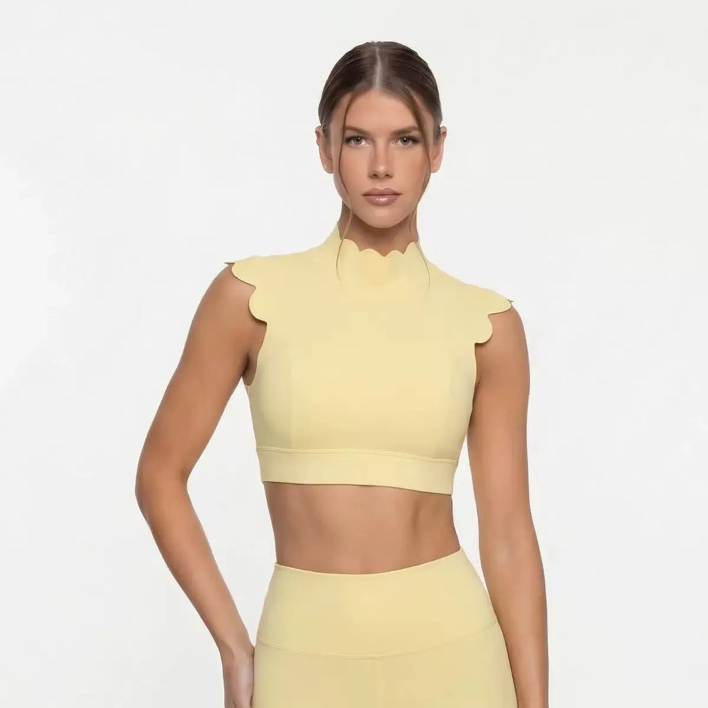 Hollow-out Waistcoat Yoga Clothes High Waist Leggings Bras For Women Slimming Fit Running Workout Fitness Sportswear