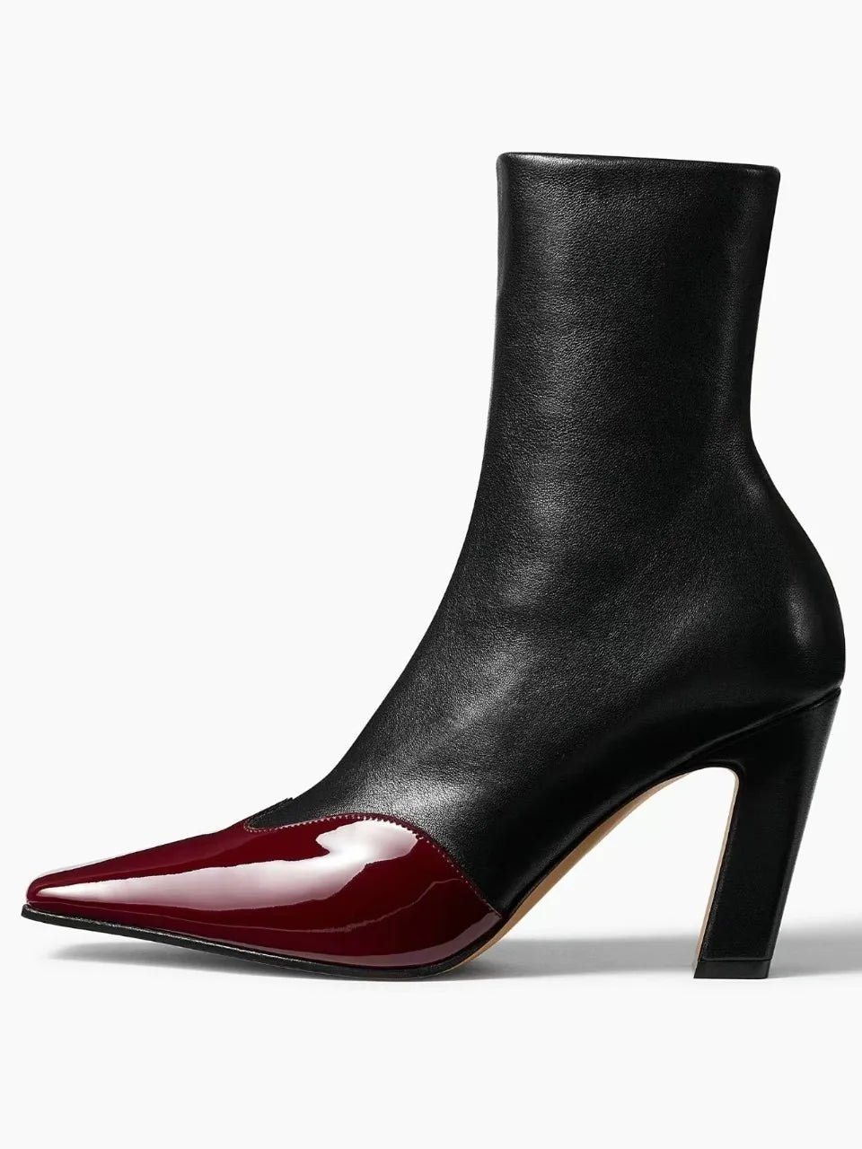 Spring and Autumn Square Head Thick High Heels Women's Short Boots Leopard Pattern Fashion Fashion Show Elastic Short Boots