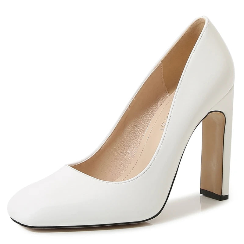 Red Women's Extreme High Heels Shoes White Black Nude Heeled Square Toe Dress Pumps Party Wedding Nightclub Shoes Female