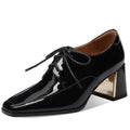 New Handmade Genuine Leather Women Shoes Square Toe Shoes Zipper High Heels Loafers Deep Mouth 33-43