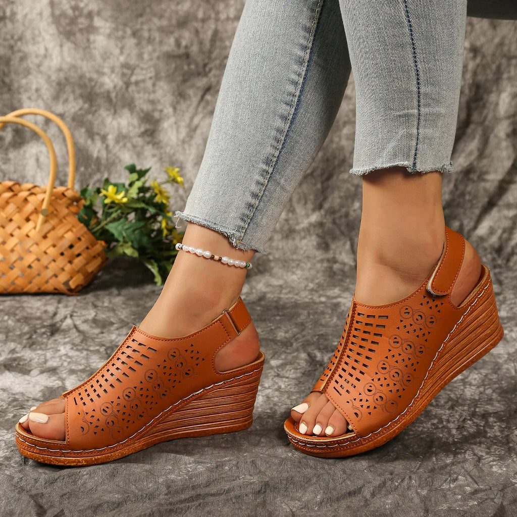 Shoes for Women 2026 Summer Fashion Platform Wedges Comfortable