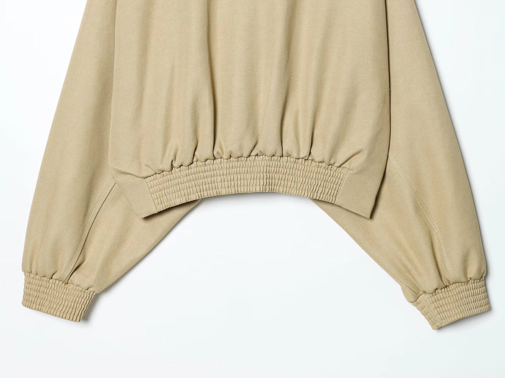 European and American style women's new 2026 fashionable long sleeved lapel solid color short jacket