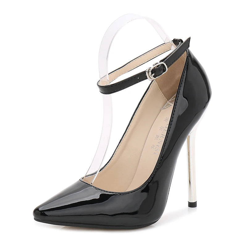 Sexy Ankle Strap High Heels Pumps Shoes Woman