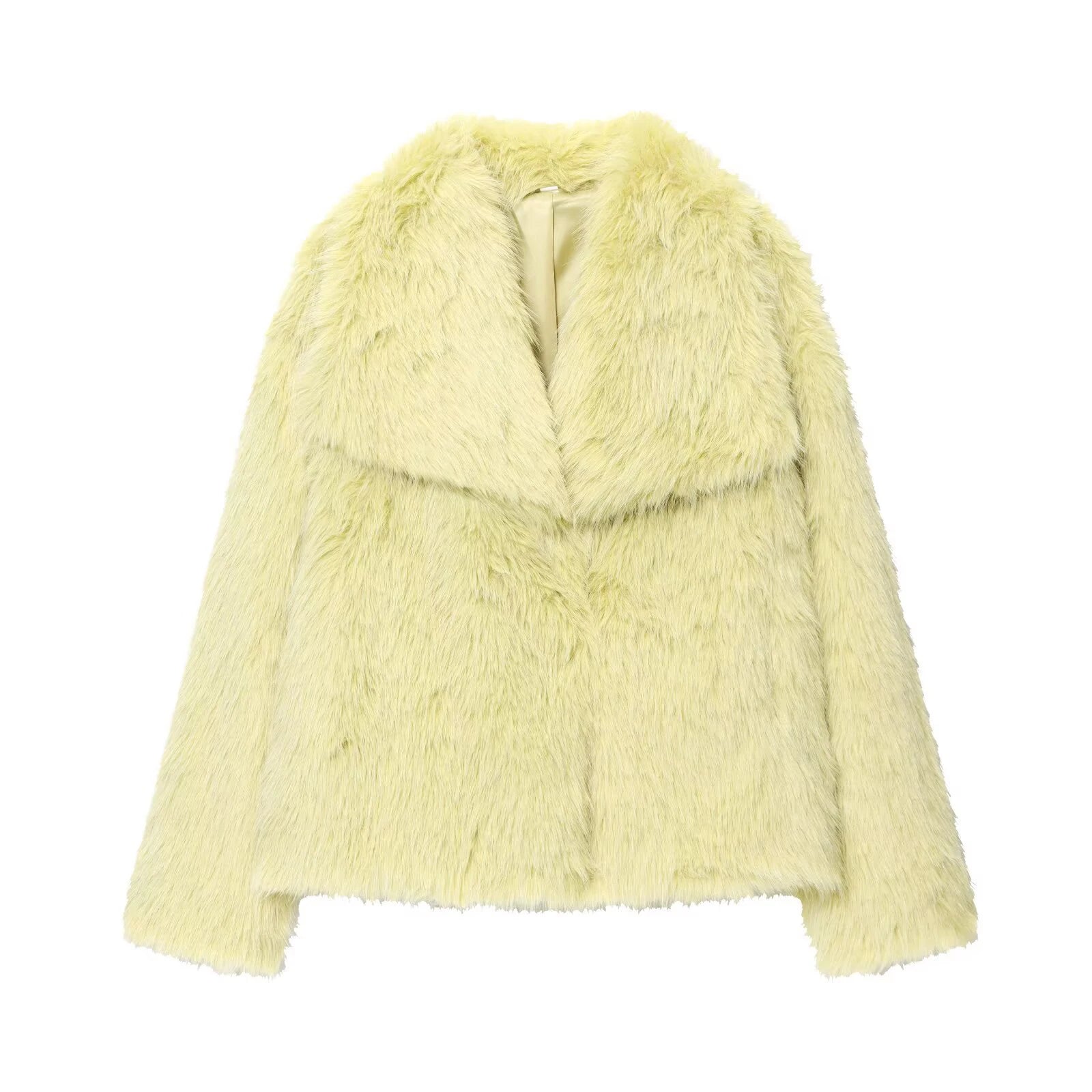 European and American style winter new loose collar French socialite imitation mink fur faux fur effect short jacket