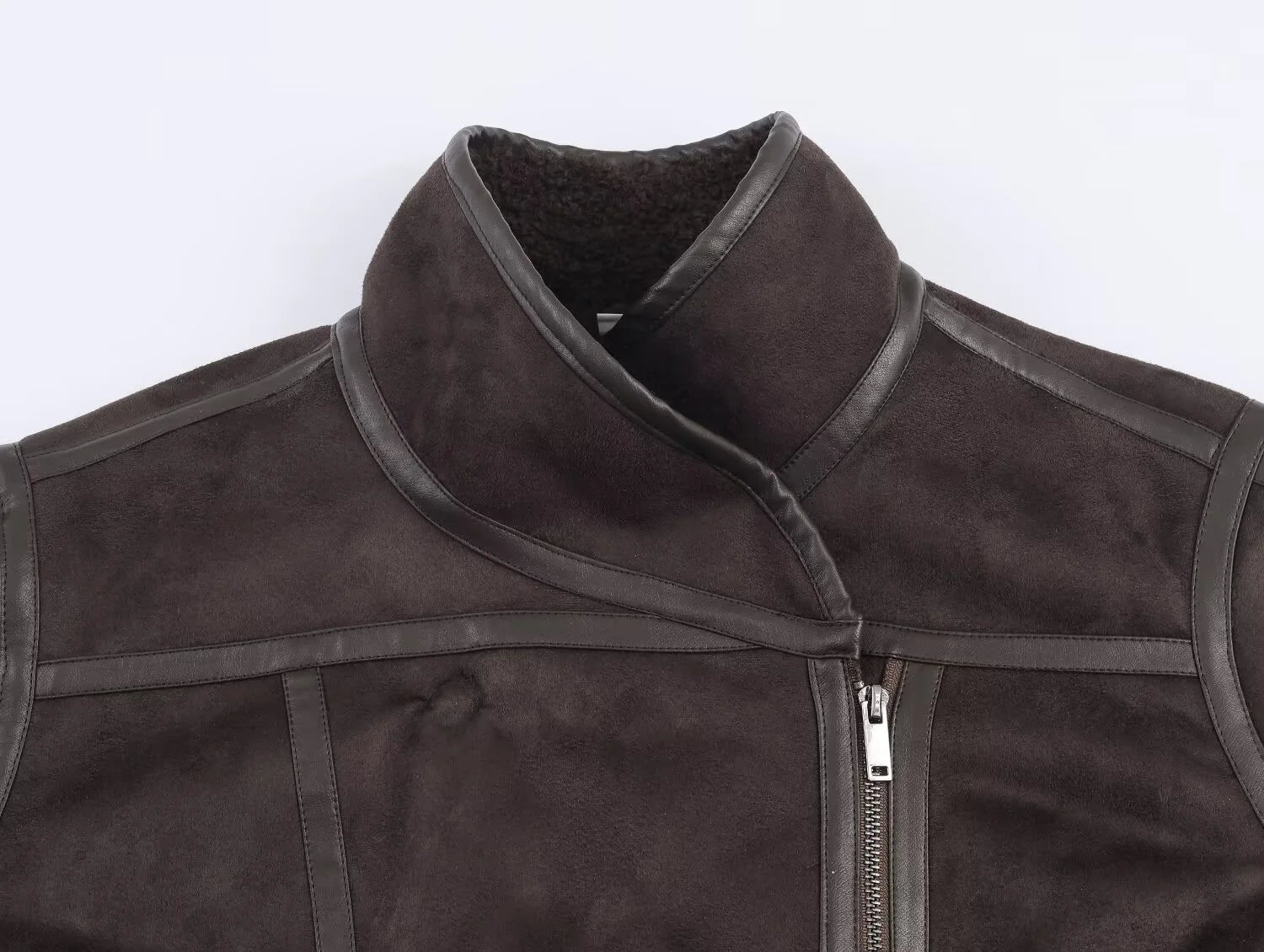 2025 Winter New Product Women's Clothing American Retro Fur One Piece High Collar Long Sleeve Double sided Jacket Coat