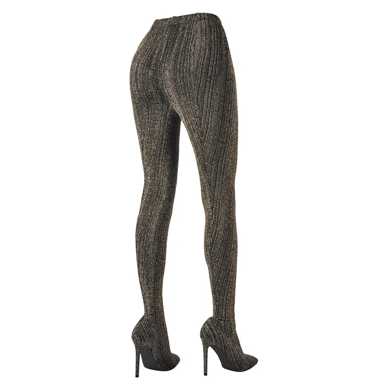 Onlymaker Women Stretch Over The Knee Stockings Boots Thin High Heel  Over The Knee Elastic Slim Pantyhose Sexy Boots