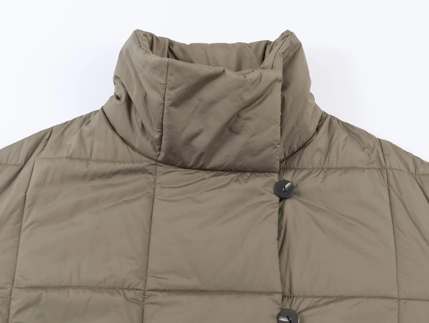 European and American style winter new women's clothing loose casual versatile stand up collar short with belt cotton jacket