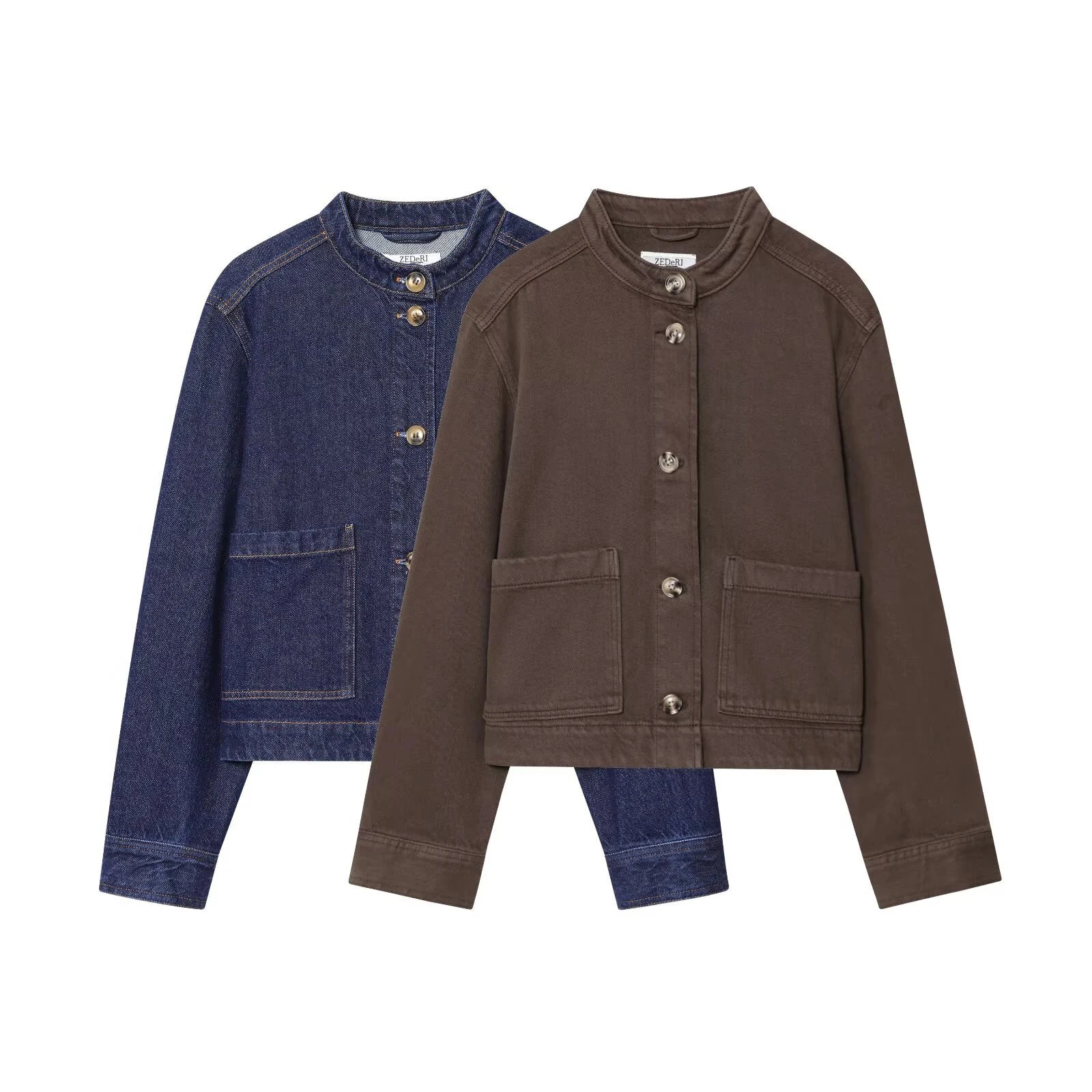 European and American style 2025 autumn new women's loose and versatile commuting long sleeved twill fabric jacket