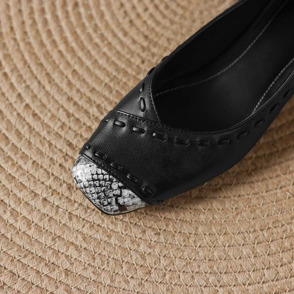 Handmade Soft Leather Faionable Women's oes Summer Mid Heel Thi Heel Casual Sle Home Office Busin Wear 34-40