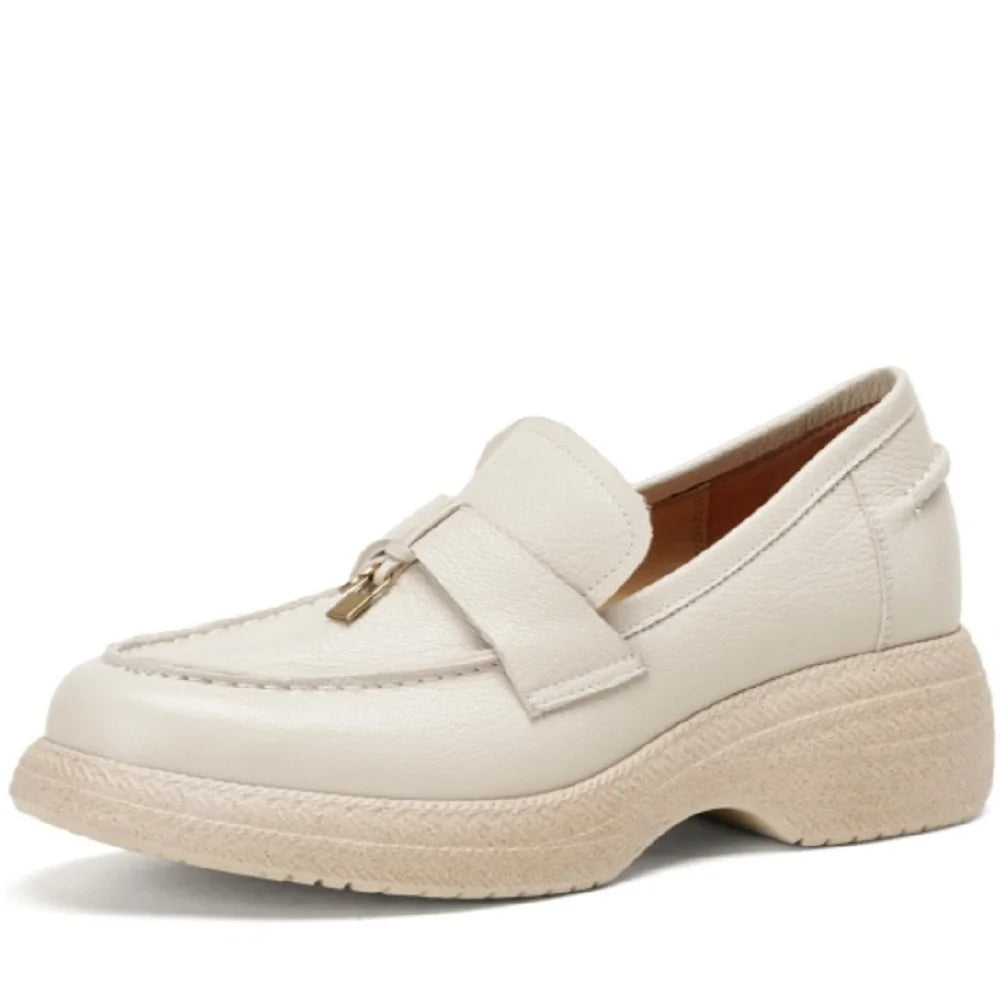 Handmade Genuine Leather Casual Faionable Retro Loers Women's New All-Match Slip-On Lazy oes Leisure Single 34-40